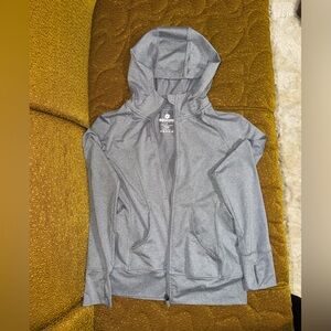 90 Degree By Reflex Gray Athletic Zip Hoodie Small Activewear Jacket